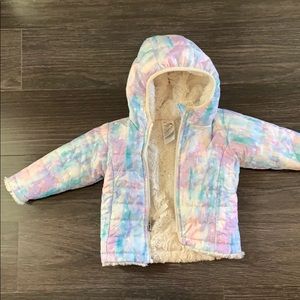 Infant girls reversible North Face jacket